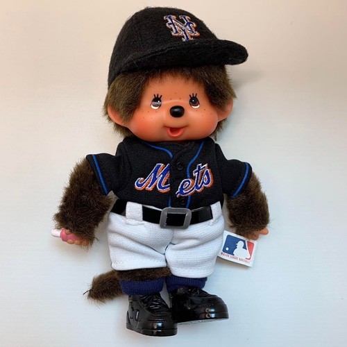Monchhichi Sport Baseball Mets giocatore di New York Monchichi Sekiguchi 20 cm da JPN - Foto 9 di 12