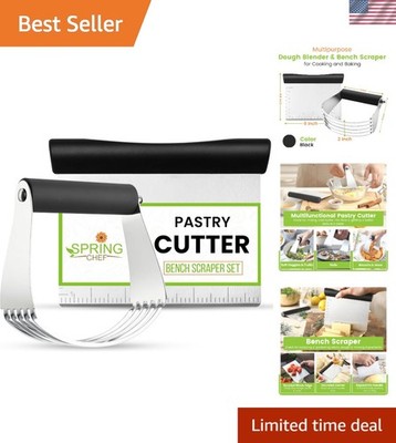 Heavy-Duty Baking Set   Stainless Steel Dough Blender & Ergonomic Pastry Cutter