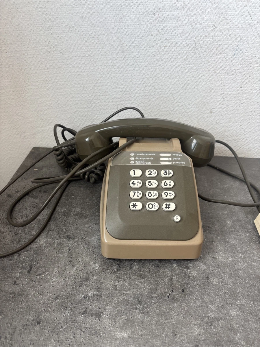 Téléphone Fixe Socotel S63 – Gris – Vintage – Fonctionnel