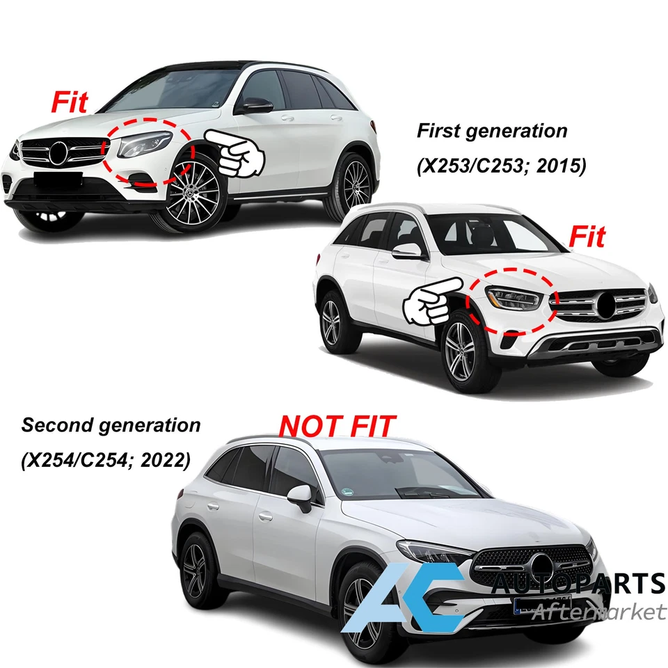 For 2016-2021 Mercedes GLC300 GLC350E X253 Running Boards Side Step Nerf Bar - Изображение 2 из 4
