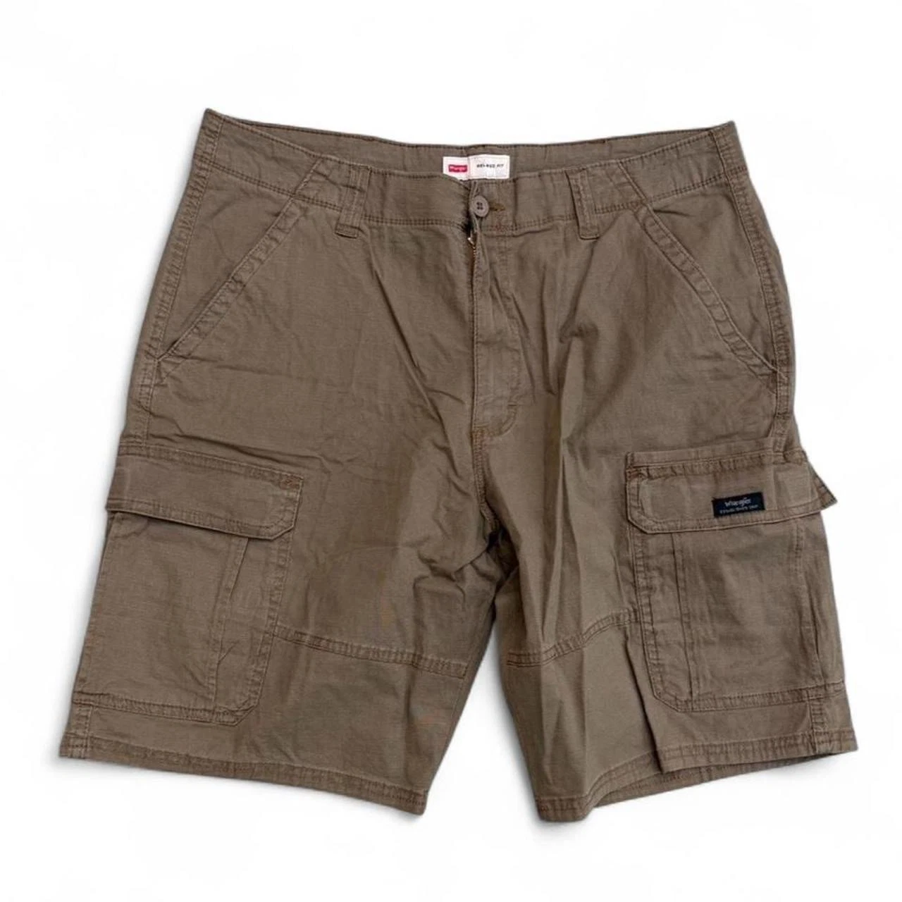Wrangler Khaki Brown Cargo Shorts Waist 36" Men's Utility Work Shorts Workwear