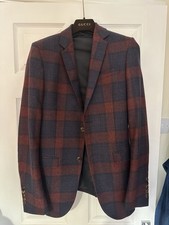 Gucci Men’s Suit In Navy Red Checks