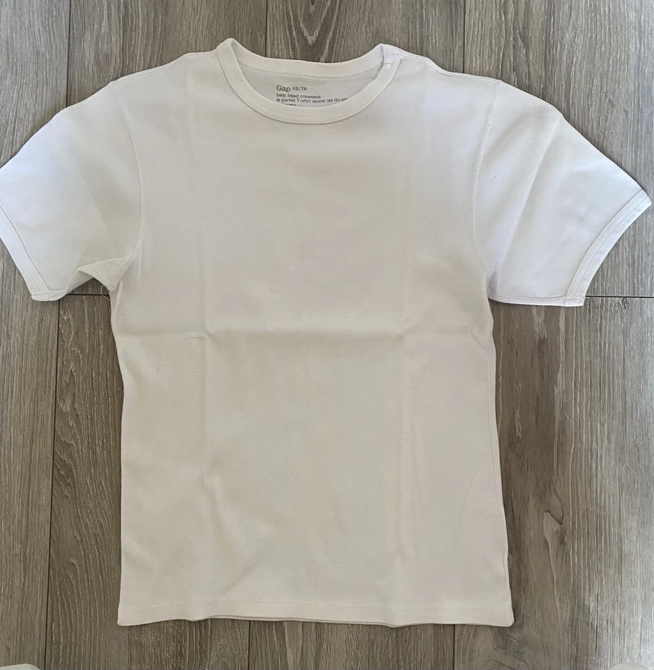 Gap T-shirt homme blanc uni manches courtes taille XS coupe Regular - Photo 1/1