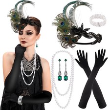 1920s Flapper Great Gatsby Accessories Fashion Roaring 20s Theme Set