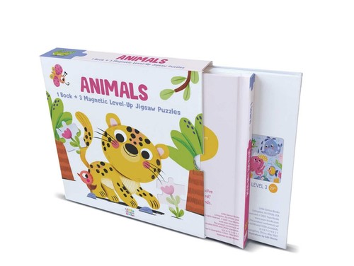 Little Genius Books Magnetic Level-Up - Animals (Libro di cartone ...