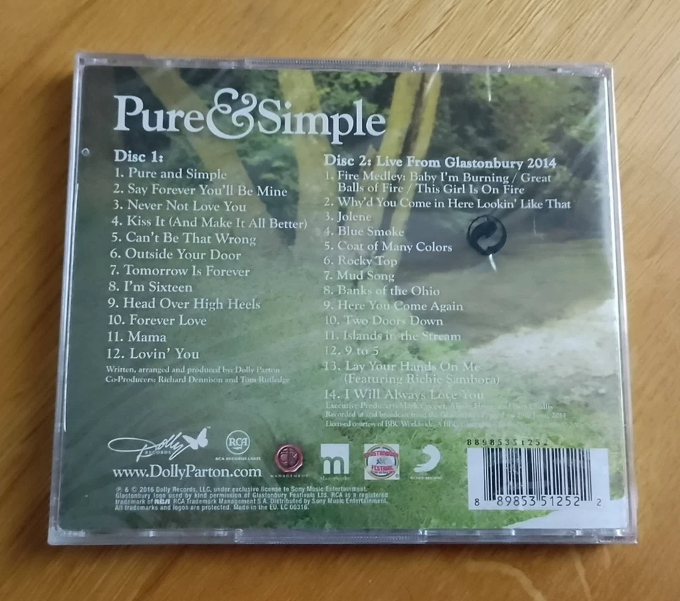 Dolly Parton - Pure & Simple (2CD Album) inkl. Live From Glastonbury Festival - Bild 2 von 3