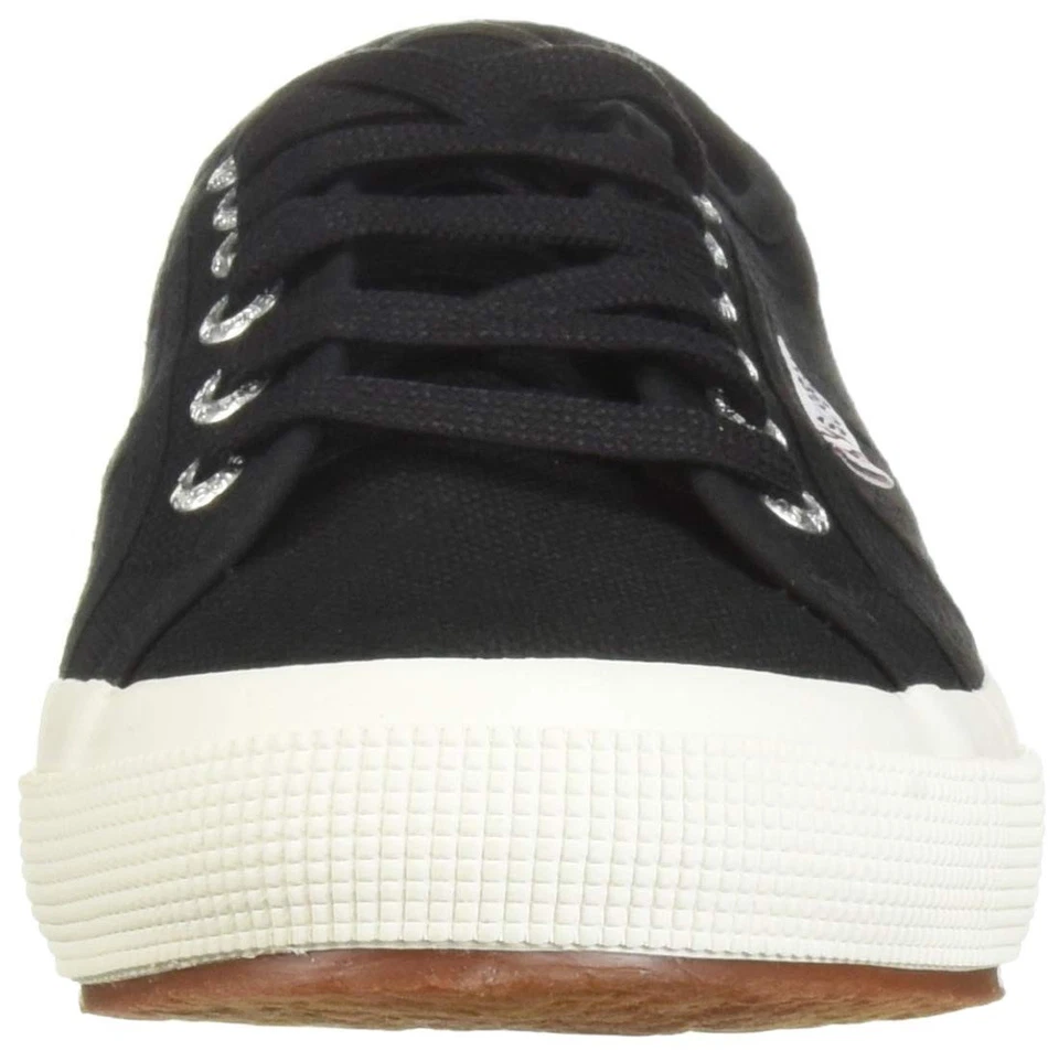 Superga 2750 Cotu Classic Black White Canvas Lace Up Rounded Toe Tennis Sneaker - Image 2 of 4