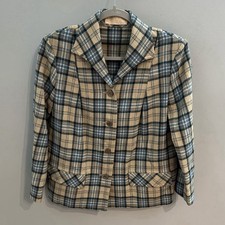 Vintage 1960s Pendleton Plaid Wool Jacket