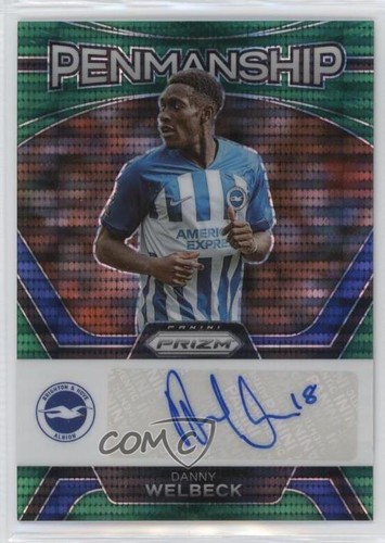 2023-24 Panini Prizm Premier League Penmanship Green Pulsar Danny Welbeck Auto