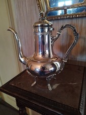 Théière/Cafetière Style Louis XV Orfèvrerie Roux Marquiand Métal Argenté