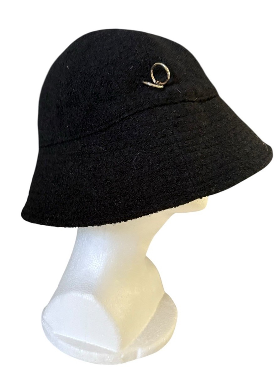 Giovannio New York Florence Bucket Hat Black One Size Cloche 