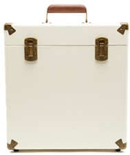 GPO Retro SWB18CT 12" Vinyl Record Case 35 Cnt Capacity Removable Lid - Cream /