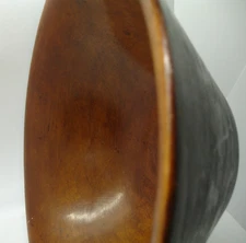 12" Old antique hand-carved wood fruit bowl unique farmhouse country primitive