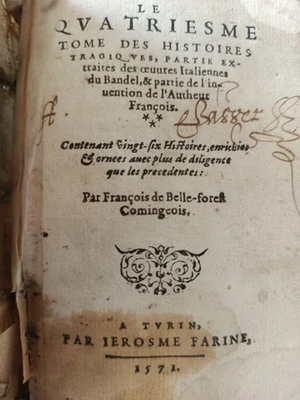 [ RENAISSANCE - IMPRESSION TURINOISE ] HISTOIRES TRAGIQUES : CRIMES VIOLS SANG.. - Photo 1/4