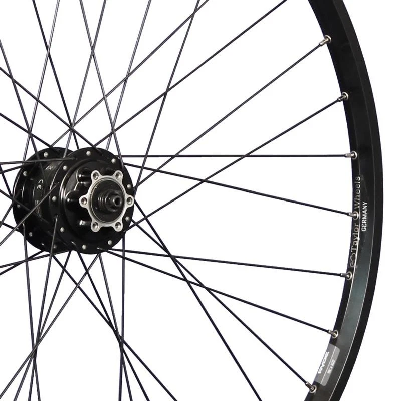 Laufrad 28 29 Zoll Vorderrad Hohlkammer geöst Nabendynamo Shimano Disc schwarz - Bild 2 von 4