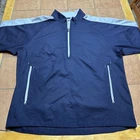 Footjoy  1/4 Zip Pullover Relaxed Men’s Size Large Navy Blue Gray Windbreaker