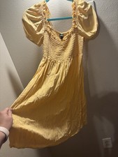 Wild Fable Medium Womans Flowy Boho Style Yellow Dress
