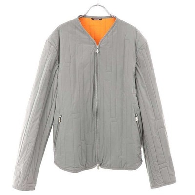 ジャケット・アウター hermes zip up jacket HERMES エルメス 21SS Quilted Nylon Zip-Up Jacket Khaki Orange 50