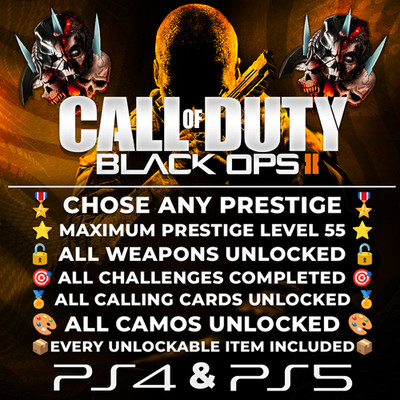 COD Call of Duty Black Ops 2 BO2   UNLOCK ALL SERVICE    CHOOSE ANY PRESTIGE  