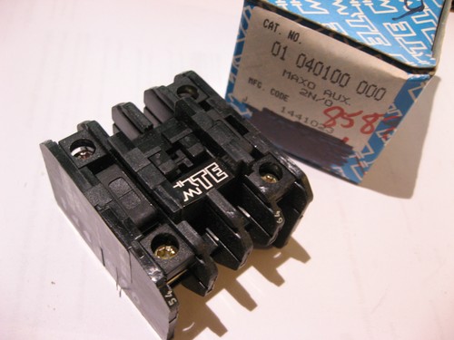 Unidad de bloque auxiliar Contactor MTE 01-040100-000 MAXO AUX 2N/0 0401 NOS - Imagen 1 de 3