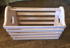 Shabby Chic-Bo Ho Pink Wooden Magazine Rack Organizer