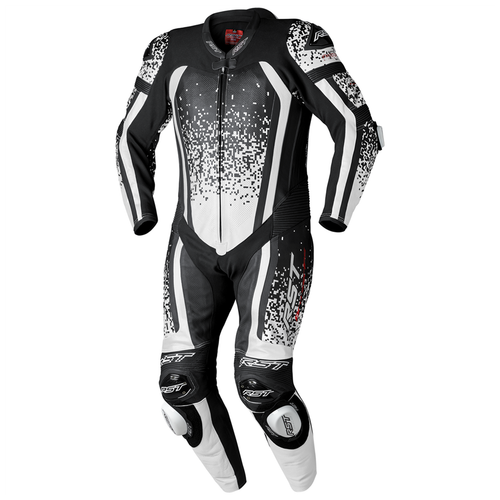 RST Pro Series Evo Airbag Motocicleta Moto Cuero Traje - Blanco Negro - Imagen 3 de 10