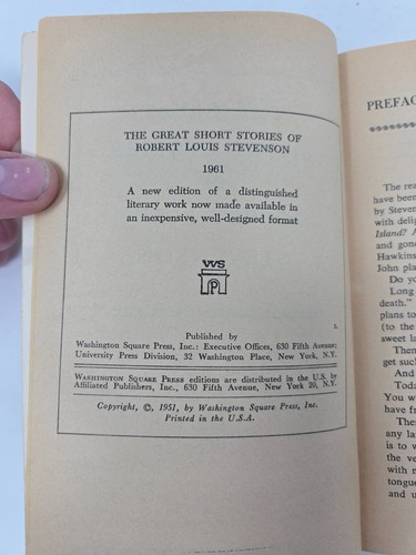 1954 GREAT SHORT STORIES OF ROBERT LOUIS STEVENSON Pocket Library #PL14 pb - Picture 6 of 6