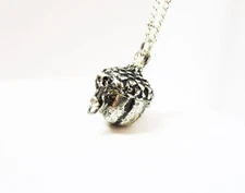 Acorn Locket Necklace silver Keepsake Necklace  Message Jewellery