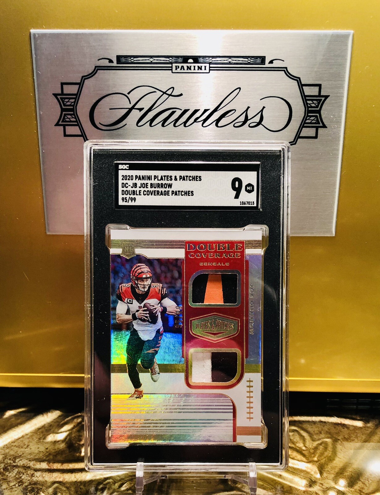 Joe Burrow Panini Plates & Patches Double Coverage Memorabilia #DCJB Base