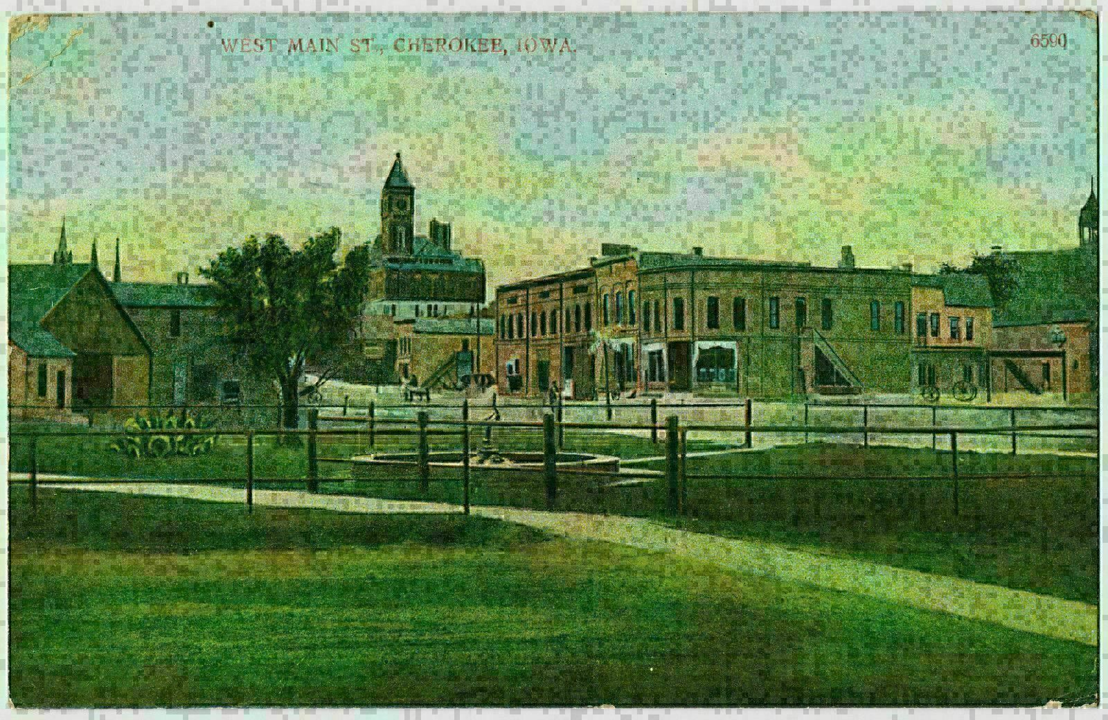 West Main Street, Cherokee County Court House, Cherokee, Iowa 1908 eBay