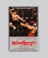 BLOODSPORT (1988) - 2"x3" MOVIE POSTER MAGNET (80's vhs action jean van damme