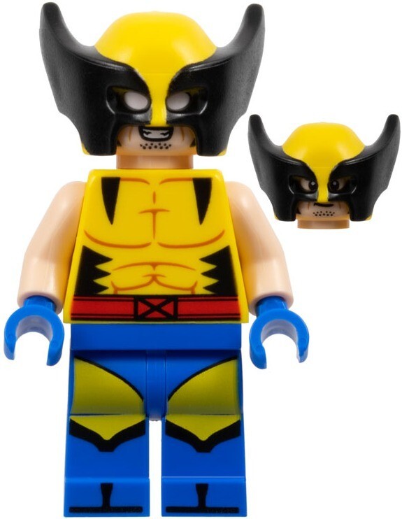 Lego Wolverine 76281 Yellow and Black Mask X-Men Super Heroes