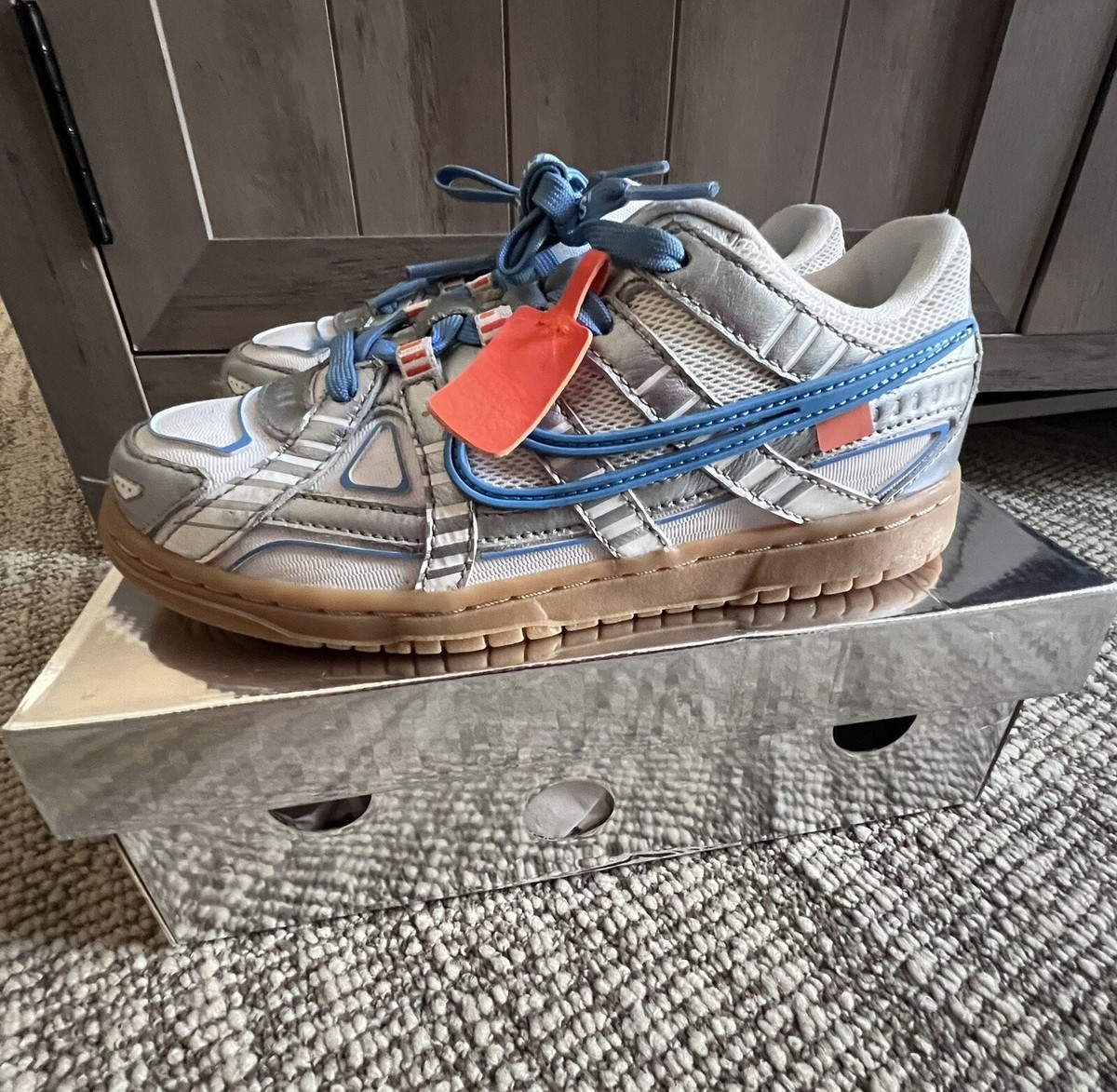 NIKE rubber dunk　off white　10cm Nike Air Rubber Dunk x Off-White Low Green Strike for Sale