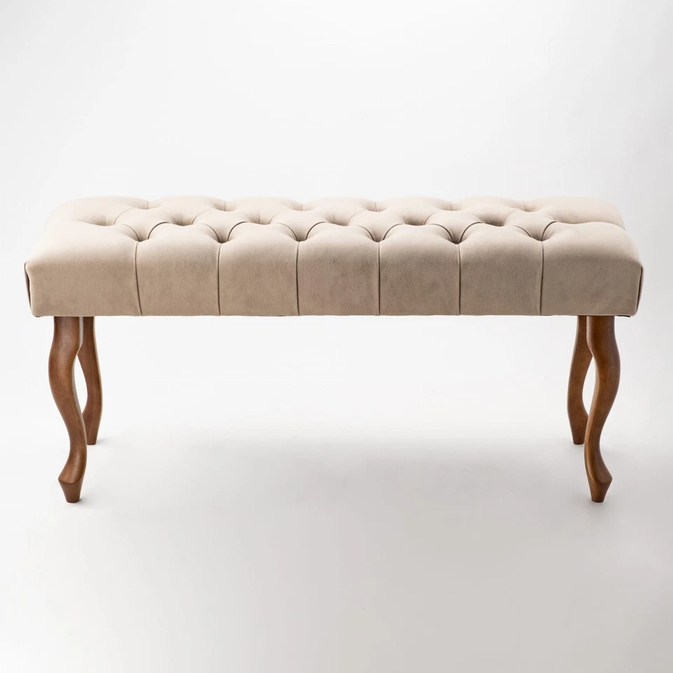 Sitzbank Polsterbank Chesterfield Umkleidebank  Diele gesteppte Flurbank Hocker - Bild 2 von 4