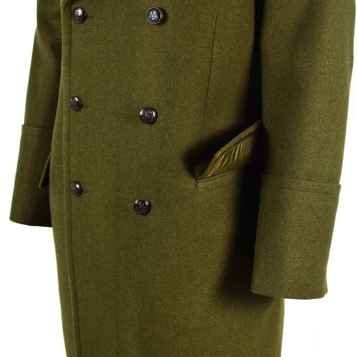Genuine Polish army Wool Overcoat Olive OD khaki military