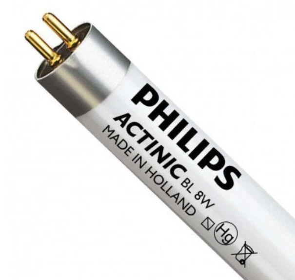 PHILIPS TL 8W/10 G5 T5 BL ATTINICA 288 MM UV-A BLACK LIGHT ZANZARIERA BROMOGRAFO