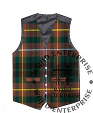 Buchanan Hunting tartan VEST Formal 5 Buttons Scottish Wedding Kilt WAISTCOAT