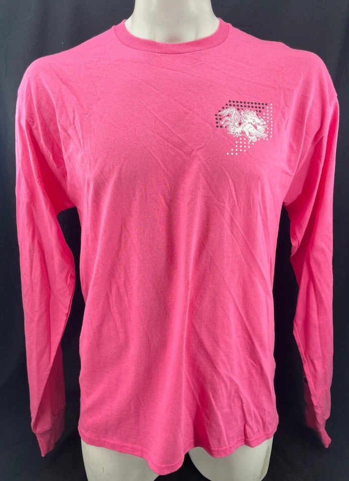 NEW South Carolina USC Gamecocks Champion Red Pink LS Tee Shirt Men's L - Image 2 of 4