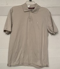 Pierre Cardin Mens Medium Tan Polo Embroidered Logo