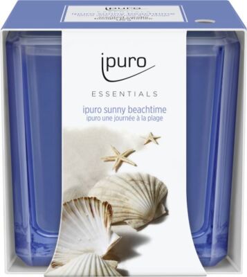 ipuro ESSENTIALS Duftkerze Sunny Beachtime 125 g Kerze Glas Duft Kerze Kerzen