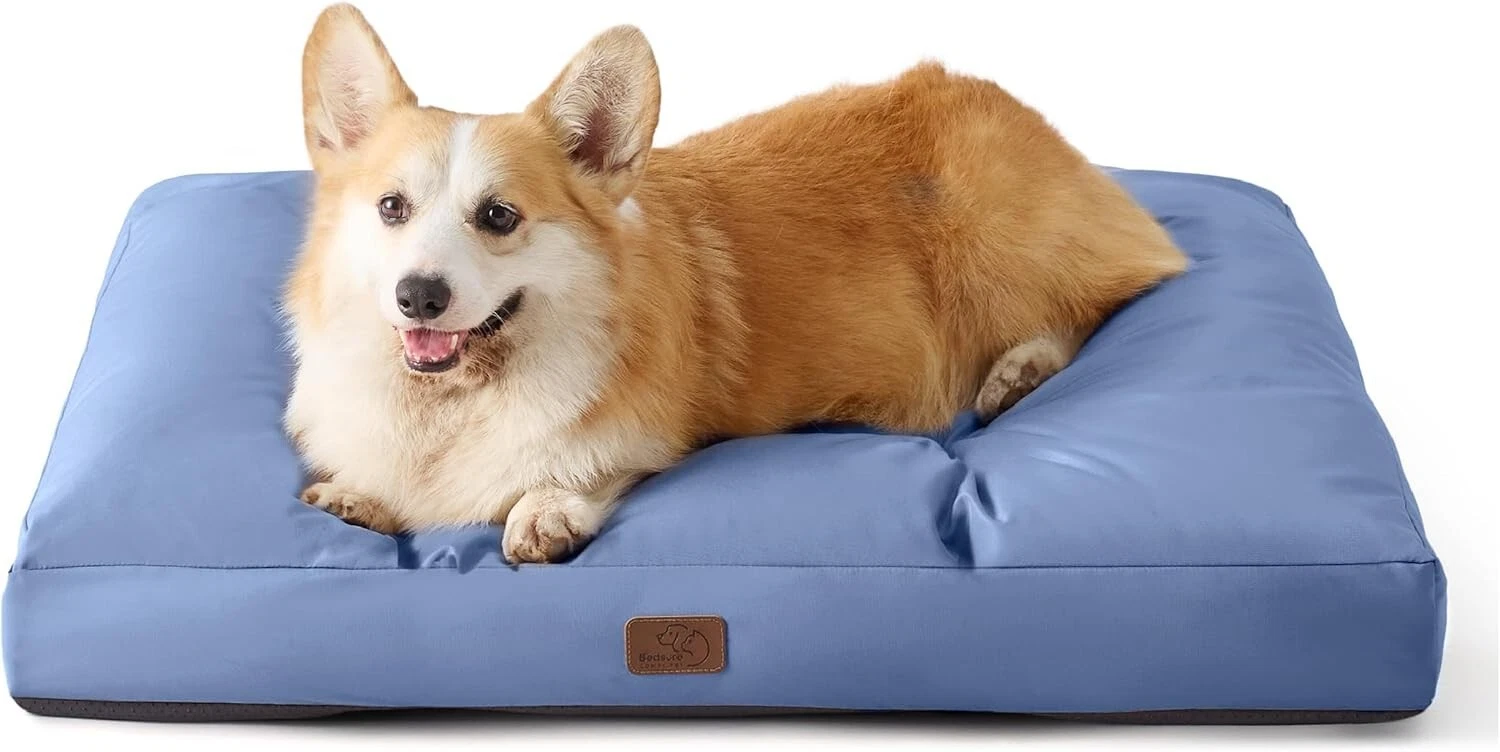 Bedsure Dog Bed Medium Washable -Water Resistant Oxford Fabric Flat Pet Pillow M