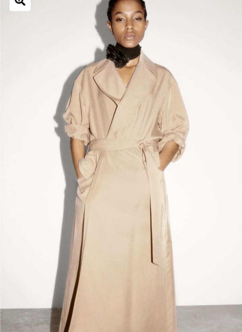 zara belted trench dress