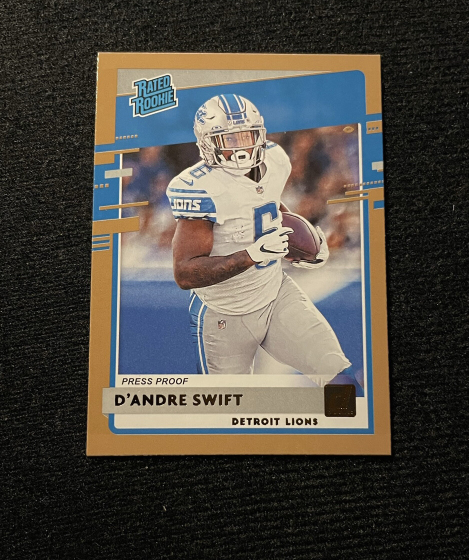 2020 Panini Donruss D'Andre Swift #309 Rookie RC Bronze Press Proof Lions Eagles