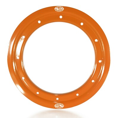 (2) GPS 9'' ORANGE Aluminum ATV Beadlock rings  Also Fits DWT & Alba wheels