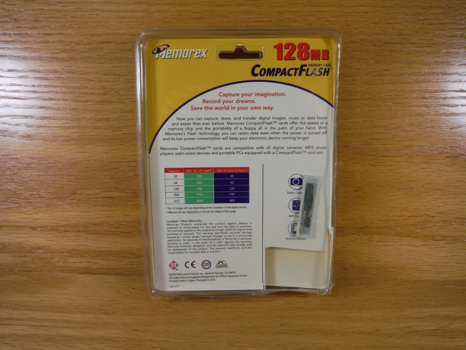 Memorex 128MB CompactFlash (CF) Memory Card New (Open Box) - Image 2 of 4