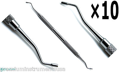 10× Serrated Dental Composite Amalgam Plugger 1.9mm/2.2mm Filling Instruments