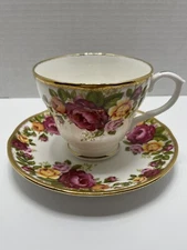 Vintage English Bone China Tea Cup And Saucer Fenton China Company