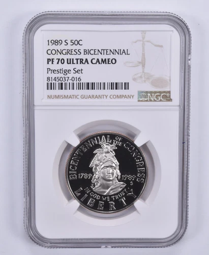 1989-S Congress Commemorative Half Dollar Prestige Set PF70 NGC