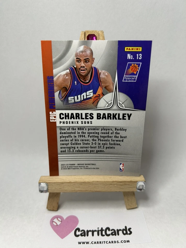 CHARLES BARKLEY 2021-22 Panini Mosaic Epic Performers #13 Phoenix Suns - Image 4 of 4