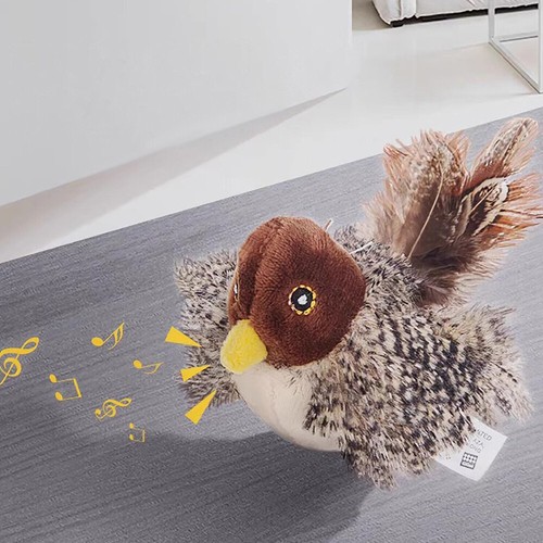 2 Chirping Bird Cat Toy Interactive Cat Toy Bird Chirp Tweet Exercise Toy - Picture 10 of 11